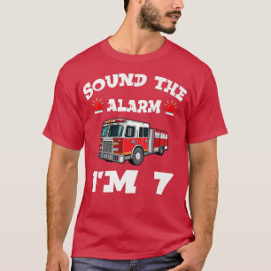 Kids Fire Truck 7th Birthday Boy Toddler Firefight T-Shirt