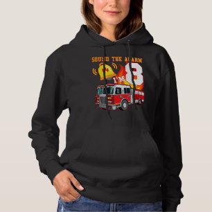 Kids Fire Truck 8th Birthday Boy Firefighter 8 Yea Hoodie
