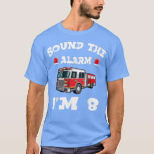 Kids Fire Truck 8th Birthday Boy Toddler Firefight T-Shirt