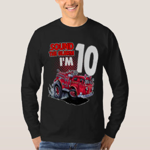 Kids Fire Truck I'm 10 Years Old Firefighter 10th T-Shirt
