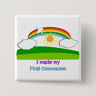Kids First Communion T-Shirts and Gifts 15 Cm Square Badge
