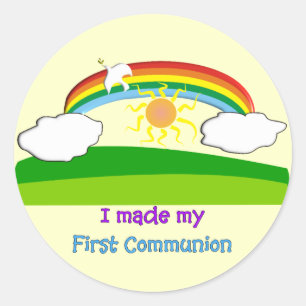 Kids First Communion T-Shirts and Gifts Classic Round Sticker