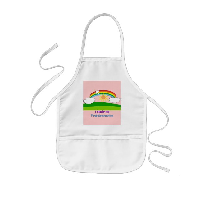 Kids First Communion T-Shirts and Gifts Kids Apron (Front)