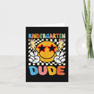 Kids First Day Kindergarten Back To School Kinderg Card