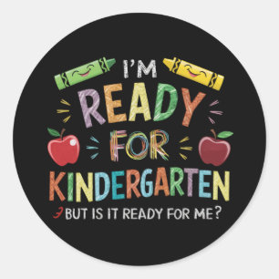 Kids First Day Of Kindergarten Fun Back To Schoo Classic Round Sticker