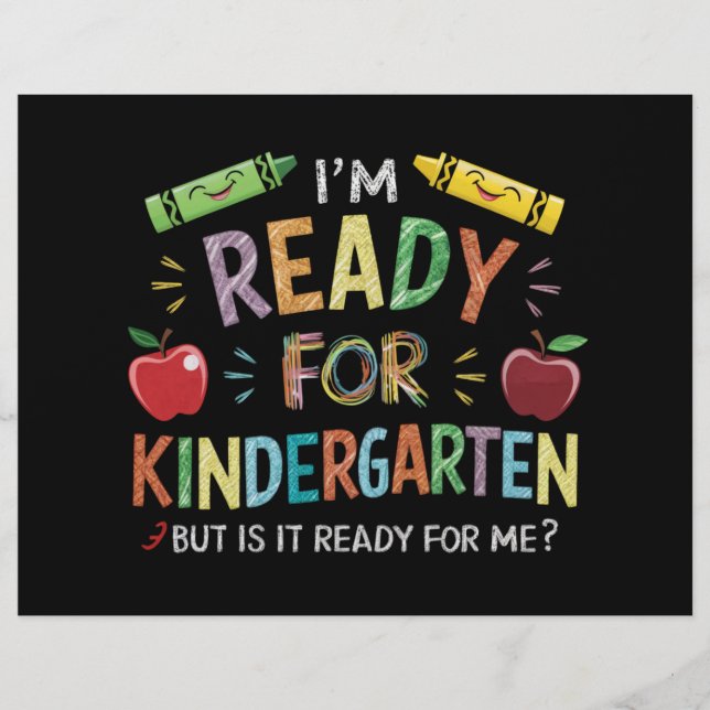 Kids First Day Of Kindergarten Fun Back To Schoo Custom Letterhead (Front)