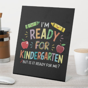 Kids First Day Of Kindergarten Fun Back To Schoo Pedestal Sign