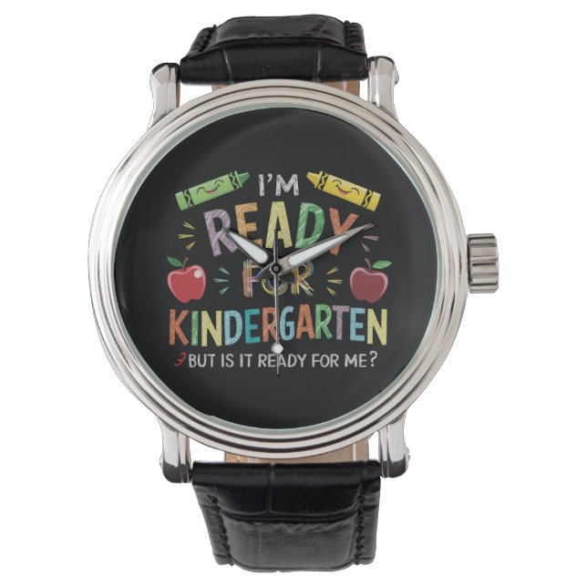 Kids First Day Of Kindergarten Fun Back To Schoo Watch (Front)