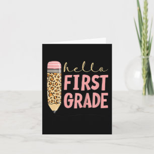 Kids First Day Of School Girls Back To School Hell Card