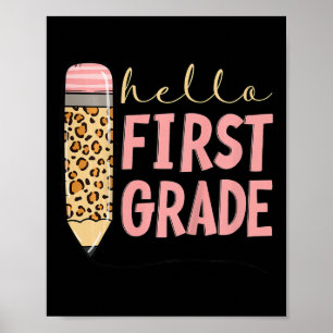 Kids First Day Of School Girls Ck To School Hello  Poster