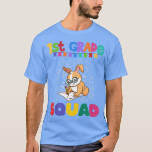 Kids First Grade Squad Funny Rabbit Bunny Elementa T-Shirt