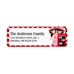 Kid's First Valentine's Day Address Labels d1