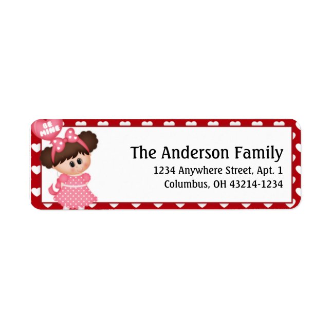 Kid's First Valentine's Day Address Labels d9 (Front)
