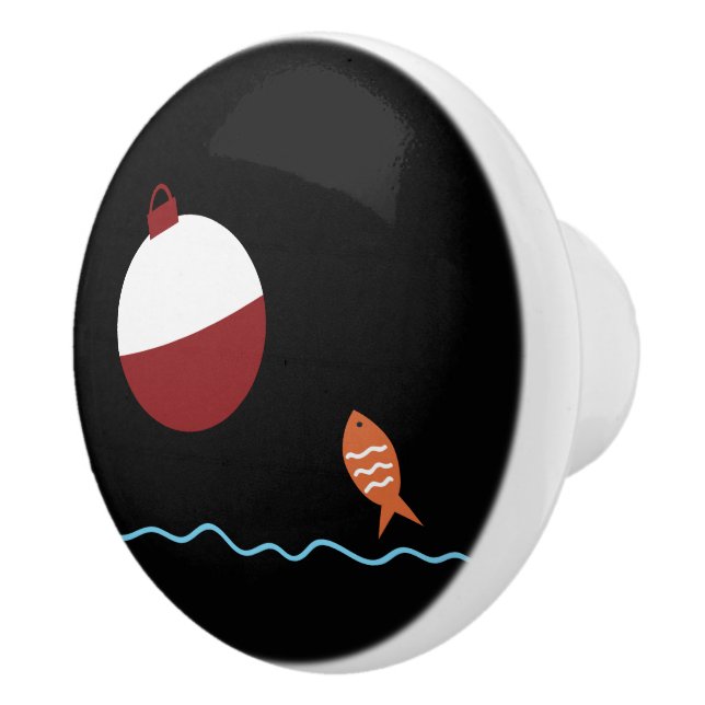 Kids Fish and Bait Ceramic Knob (Right)