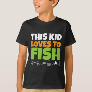 Kids Fishing I This Kid Loves To Fish I Fishing Lo T-Shirt
