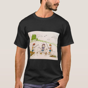 kids fishing ( water colour paint ) a great gift f T-Shirt