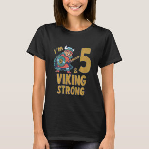 Kids Five 5yr 5th Viking Birthday Boy I´m 5 Years  T-Shirt