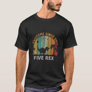 Kids Five Dinosaur 5 Year Old Dinosaur Birthday 5t T-Shirt