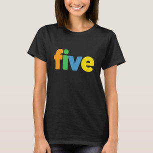 Kids Five Year Old Birthday Third Birthday 5 Boys T-Shirt