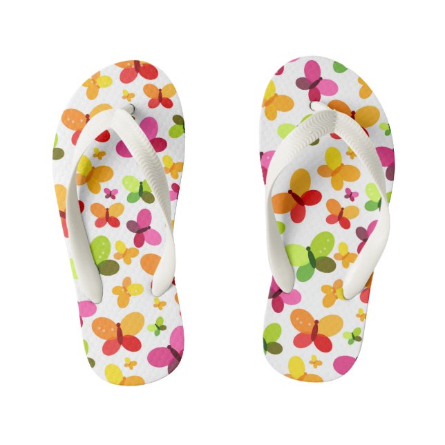  Kids Flip Flops-Butterflies Kid's Flip Flops (Footbed)