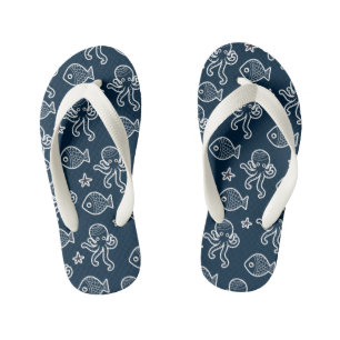 Kids Flip Flops-Sea Life Kid's Flip Flops