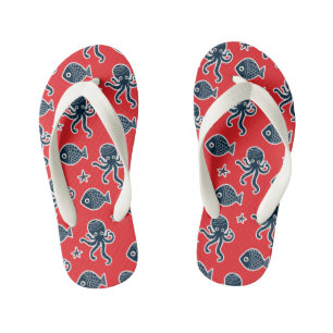 Kids Flip Flops-Sea Life Kid's Flip Flops