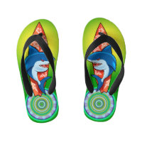 Kids Flip Flops Shark surf hippy boho2
