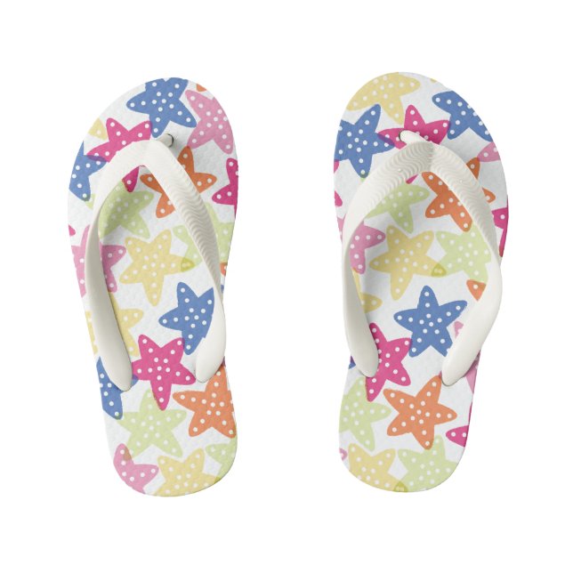 Kids Flip Flops-Starfish Kid's Flip Flops (Footbed)