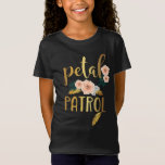 Kids Flower Girl Bridesmaid Petal Patrol T-Shirt<br><div class="desc">Beautiful Petal Patrol Bridesmaid Shirts in faux Gold Glitter Foil with Watercolor Flower Graphics. Flower Girl Petal Patrol tee with cute watercolor flower graphics and faux gold glitter foil text. Your flower girl will love this tshirt, and it's perfect for pre wedding dinners, for rehearsals, wedding receptions and any occasion...</div>