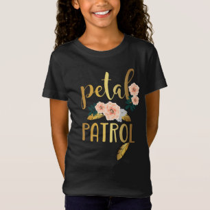 Kids Flower Girl Bridesmaid Petal Patrol T-Shirt