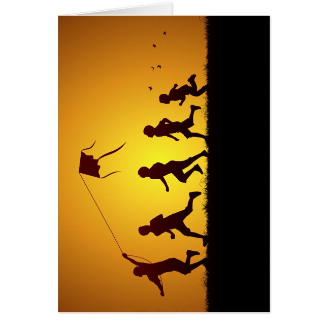 Kids flying a kite (Front)