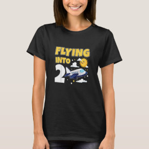 Kids Flying Into 2 Aeroplane Pilot 2 Year Old 2nd  T-Shirt