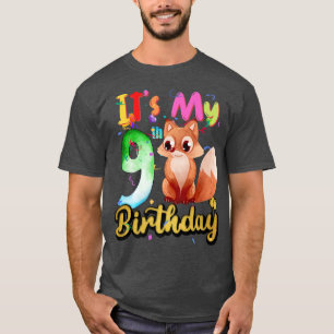 Kids Fo 9th Birthday 9 Years Old Fo Birthday Premi T-Shirt