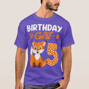 Kids Fo Animal Lovers 5th Birthday Girl Fo Bday 5 T-Shirt