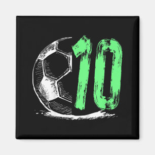 Kids Football 10 years old boy birthday party  Magnet