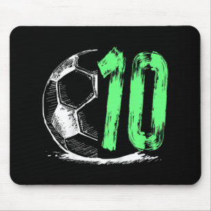 Kids Football 10 years old boy birthday party  Mouse Mat