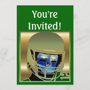 Kids Football Birthday Party Invitation Cards