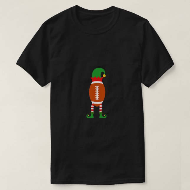 Kids Football Elf Christmas Shirt for Boys Toddler (Design Front)
