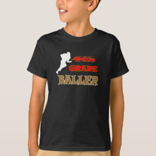Kids Football Fourth Grade Baller Personalised Tee