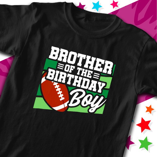 Kids Football Party Brother of the Birthday Boy T-Shirt (Creator Uploaded)