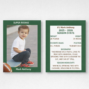Kids Football Rookie Trading Card