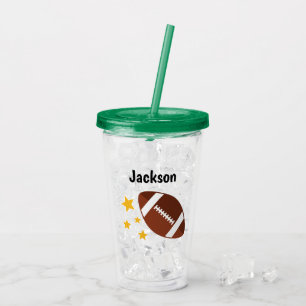 Kids Football Stars Personalised Acrylic Tumbler