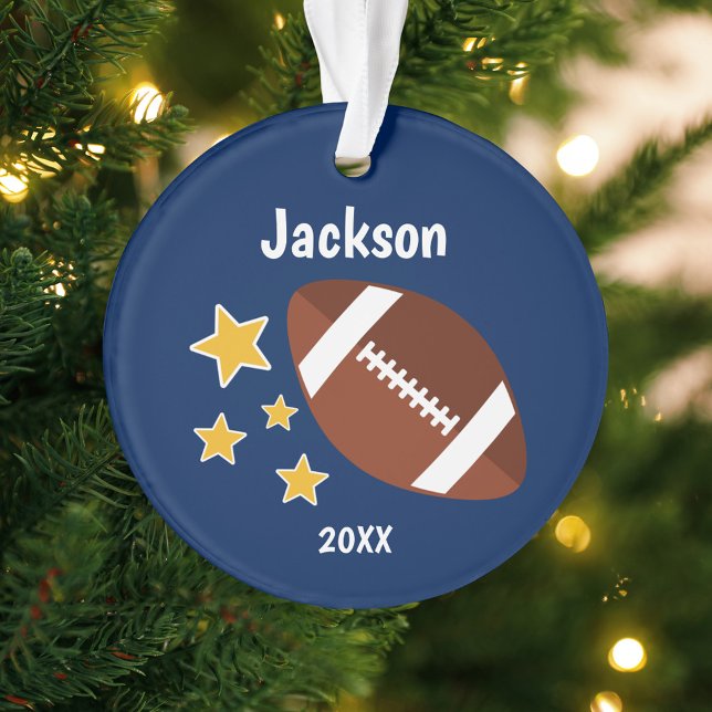 Kids Football Stars Personalised Ornament (Creator Uploaded)