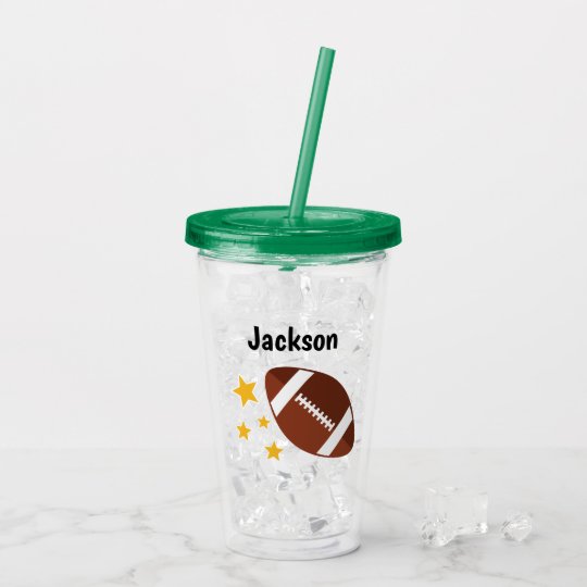 Kids Football Stars Personalized Acrylic Tumbler | Zazzle.co.uk