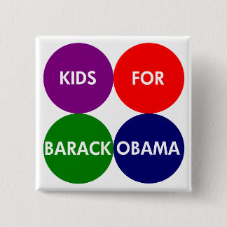 Kids for Barack Obama Circles of Colour Button
