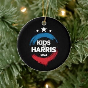 Kids For Harris President Kids Love Kamala Harris Ceramic Tree Decoration