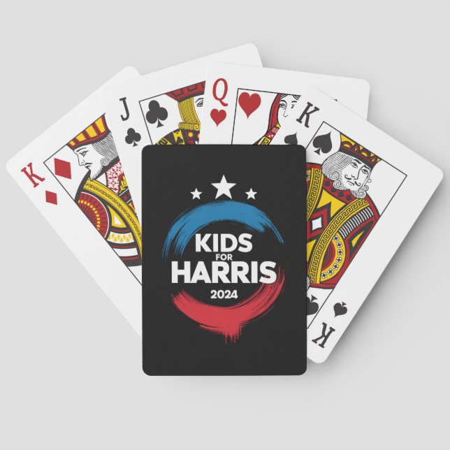 Kids For Harris President Kids Love Kamala Harris Playing Cards (Back)