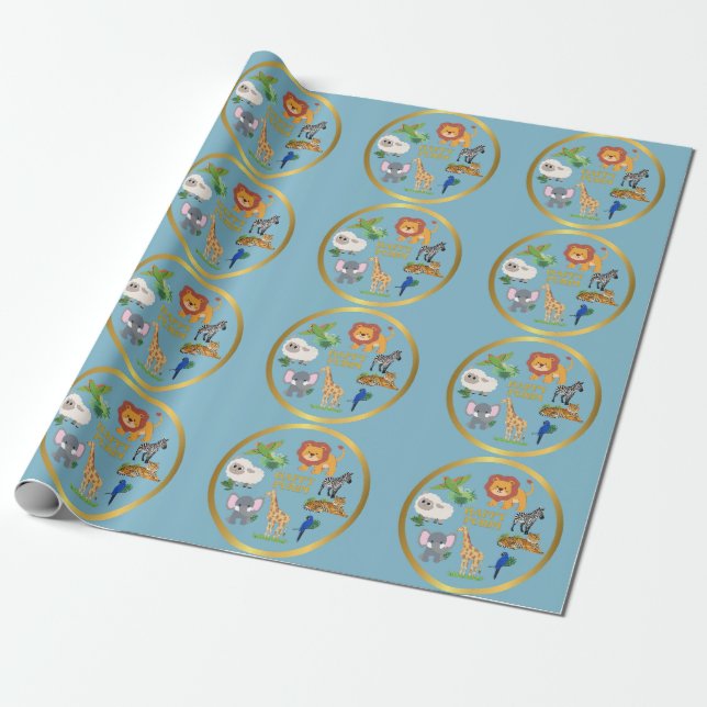 Kids for Purim Wrapping Paper 30" (Unrolled)