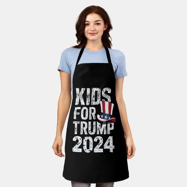 Kids For Trump USA Election 2024 Apron (Worn)