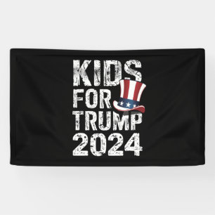 Kids For Trump USA Election 2024 Banner